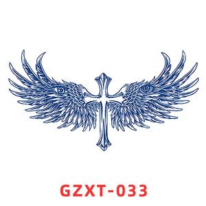 Autocollant de tatouage temporaire personnalisé durable, à base de plantes, 3D, motif ailé, poitrine, totem estival, tatouage tribal <span class=keywords><strong>intime</strong></span> pour <span class=keywords><strong>homme</strong></span> - Product Image 4