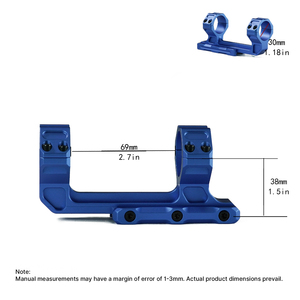 ขาตั้งกล้องเล็ง BANGBANG แบบ Cantilever ขนาด 30 มม. ความสูงตรงกลาง 1.5 นิ้ว สำหรับรางขนาด 20 มม. (สีน้ำเงิน) - Product Image 3