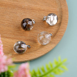 อัญมณีธรรมชาติทรงกลมบอลควอตซ์ใสควอตซ์รมควอตซ์คริสตัลจี้เครื่องประดับ - Product Image 4