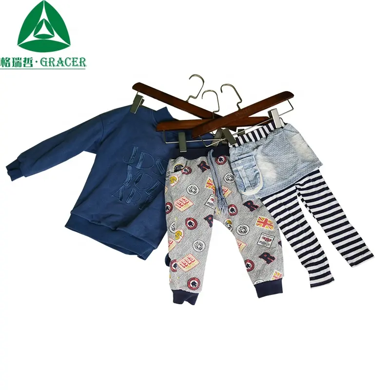 Vêtements de styliste chinois pour enfants, deuxième main, vente en gros