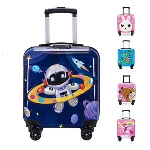 Kotak hadiah kapasitas besar, kotak hadiah murid taman kanak-kanak, koper troli kartun modis Spinner anti air 18 inci kapasitas besar - Product Image 3