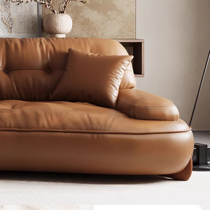 Bộ ghế sofa phòng khách kiểu Ý, thiết kế retro tối giản, dạng góc, chất liệu vải và gỗ, giá rẻ. - Product Image 3