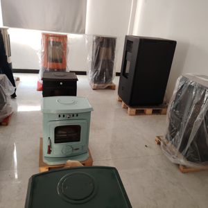 เตาผิงเหล็กหล่อประสิทธิภาพสูง เป็นมิตรกับสิ่งแวดล้อม ดีไซน์ร่วมสมัย ใช้ฟืน เหมาะสำหรับห้องนั่งเล่นในบ้านพักตากอากาศ รับประกัน 1 ปี - Product Image 1