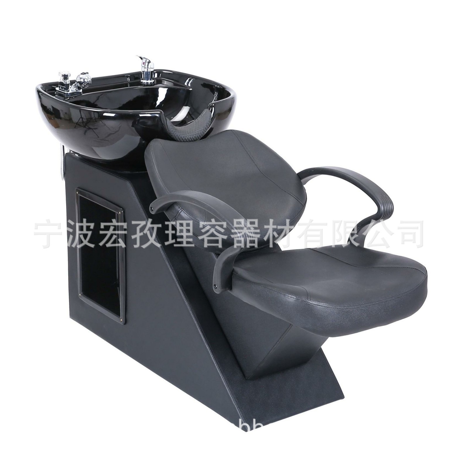 Noir avec lavabo en céramique