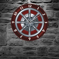 Pneu mécanique roues Vintage nostalgique horloge rouge sport voiture roues Art déco horloge cadeaux 3d horloge murale