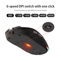 Souris de jeu RGB personnalisée avec logo, souris gamer 2.4g USB + filaire + BT sans fil rechargeable pour ordinateur PC