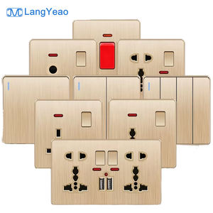 LangYeao British Standard Gold USB-Schalter Steckdose 1/2/Gangsc halter Universal für den Heimgebrauch mit Lade funktion - Product Image 1