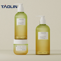 Taolin Pack - Vente Flash : Ensemble de contenants rayés pour shampoing et gel douche, produits de soin et de toilette, PETG PP 200-300ml