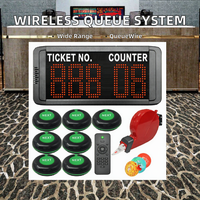 Système d'appel sans fil pour restaurant, machine à numéros d'attente, 1 écran, 7 boutons, distributeur de tickets rouges pour clinique et hôtel