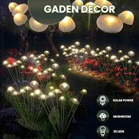 Lampes solaires 6 LED en forme de méduse, lampes solaires en forme de champignon, lampes solaires à piquer dans le sol, lampes solaires d'ambiance, lampes de décoration de jardin, lampes de pelouse