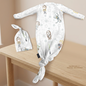 Combinaisons en tricot boutonnées pour bébé, 100% fibre de bambou, pour nouveau-né - Évacuation de l'humidité et séchage rapide, personnalisable, impression numérique unisexe (Nouveau) - Product Image 3