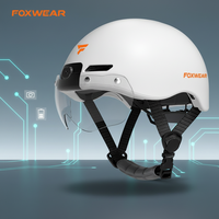 Foxwear FW-V6S Halfhelm met GPS Dashcam Vizier PC+Geïmporteerd EP Materiaal voor Fiets- en Racefietsgebruik