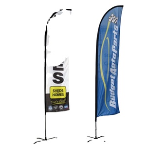 Diseño de bandera de plumas de playa personalizado Bandera de <span class=keywords><strong>surf</strong></span> voladora Bandera de sublimación de gota con poste al aire libre - Product Image 3