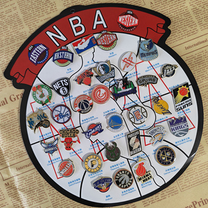 Pins de Esmalte Esportivos Personalizados para Equipes de Basquete, Distintivos de Metal Estilo Moderno, Pins de Esmalte de Liga de Zinco para Fabricantes - Product Image 2