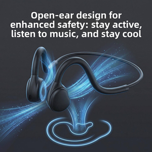 <span class=keywords><strong>Casque</strong></span> filaire à conduction osseuse, léger, <span class=keywords><strong>ouvert</strong></span>, pour le sport, le cyclisme, l'ordinateur et le gaming - Product Image 6