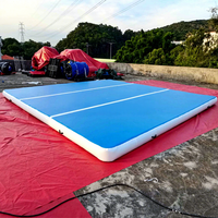 Matelas de gymnastique gonflable carré DWF commercial épais de 20 cm pour la gymnastique, tapis de gymnastique portable en PVC imperméable
