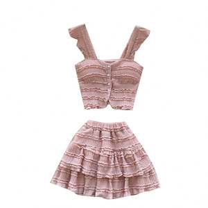 Ensembles Y2K pour femmes : Haut bustier et jupe taille haute – Vêtements américains en gros - Product Image 5