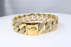 नई डिजाइन लक्जरी लाइट कास्टिंग कुत्ते प्रशिक्षण स्टेनलेस स्टील पालतू कॉलर 15 मिमी क्यूबन चेन कुत्ते कॉलर - Product Image 4