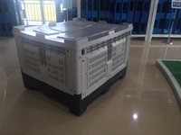 Container Plástico Dobrável Reforçado 1200x1000x860mm para Armazenamento Industrial e Agrícola de Grande Volume
