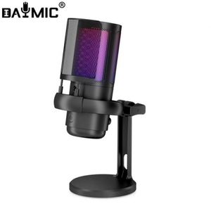 ASDM04 Microphone de studio professionnel à condensateur USB RGB pour jeux, streaming en direct et enregistrement sur ordinateur - Product Image 6