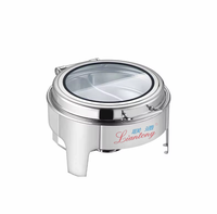 Chauffe-Plat Rond Hydraulique en Acier Inoxydable pour Buffets de Restaurants - Vente Chaude