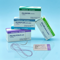 Sutures vétérinaires résorbables PGA PGCL Catgut - Fil monofilament tressé stérile pour la fermeture sous-cutanée des animaux de grande taille, souple