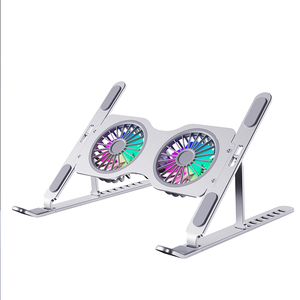 Soporte plegable antideslizante para portátil de aleación de aluminio, altura ajustable estable, 360 ventiladores de refrigeración, soporte para portátil - Product Image 1