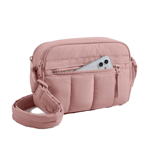 Lightweight Fashion Puffer Crossbody Bag Zipper Multi-Pocket Phone Pouch <b>Small</b> Shoulder Bag for Women Daily Travel <b>Shopping</b> - Product Image 3