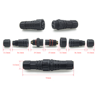 Connecteur de câble étanche en plastique pour éclairage extérieur électrique Ip68 Power M16 2 3 4pin