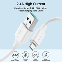 Joyroom kabel pengisi daya USB mikro 5A, kabel USB mikro Data pengisi daya cepat V8