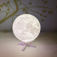 Lampe Led Rgb, impression 3d représentant un ciel étoilé, une étoile, une lune ou un espace, lumière à couleur changeante, modèle créatif, idéal pour la chambre d'un enfant