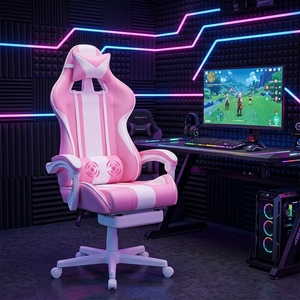 Venta al por mayor popular Rosa Silla <span class=keywords><strong>Gamer</strong></span> PU cuero PC ordenador Juegos sillas cómodo Gaming Silla de <span class=keywords><strong>escritorio</strong></span> <span class=keywords><strong>para</strong></span> las <span class=keywords><strong>niñas</strong></span> - Product Image 2