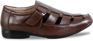 Sandalias de cuero marrón para hombre, calzado informal ultracómodo, ligero y transpirable con amortiguación suave y antideslizante - Product Image 3