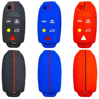 Housse de protection pour clé de voiture en silicone pour Volvo S60 S80 XC70 XC90 V70