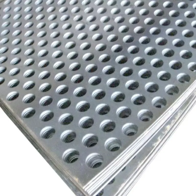 Stainless Steel Perforated Metal Plate Round Hole Mesh For Mechanical Anti-skid Platform