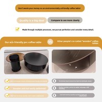Ensemble de table à thé multifonctionnel de style minimaliste moderne, couleur crème, table basse pour petits salons, meubles de style nordique pour la maison