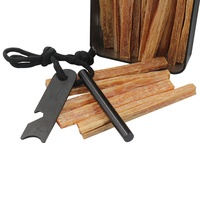 Kit de survie pour la randonnée et le camping, allume-feu d'urgence avec bâtonnets de bois gras et allumeur