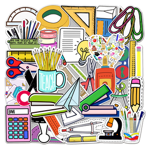 50 Uds Ins estilo dibujos animados papelería <span class=keywords><strong>pegatinas</strong></span> de grafiti para niños estuche de lápices estudiante Escuela Decoración pegatina - Product Image 1