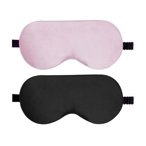 100% Natural Pure Silk Adjustable Strap Home Textile Sleeping Shade Cover Blocks <b>Light</b> Reduces Puffy Eye <b>Sleep</b> Mask - Product Image 1
