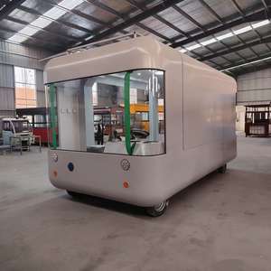 Camion de nourriture mobile à 4 roues en acier inoxydable, pour la vente de glaces, de petit-déjeuner, de restauration rapide, de brochettes frites, de barbecue, de vente ambulante, de restauration de rue - Product Image 1