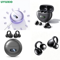 Écouteurs sans fil à oreille ouverte pour téléphones portables – Accessoire tendance pour magasins de téléphonie mobile – Autonomie de 42h, appairage automatique, état de charge, étui de chargement