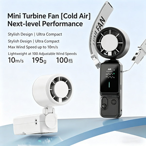 Ventilador de Mano 3 en 1 con Enfriamiento de Hielo de 100 Velocidades, Viento Fuerte de 10M/S, Recargable, Pantalla Digital, Mini Ventilador Portátil - Product Image 3