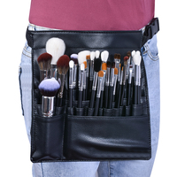 BEUART 34 pièces, pinceaux de maquillage professionnels de luxe en poils de chèvre, manche en bois, noir argenté, haute qualité, durables, logo personnalisé