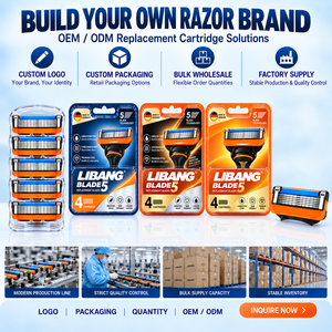 5-<strong>Blade</strong> Shaving <strong>Razor</strong> Cartridges Compatible with <strong>Fusion</strong> Handles, LiBANG Imported Stainless Steel Men's Shaving <strong>Blades</strong> - Product Image 6