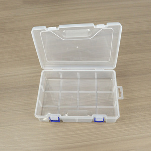 Transparent Rectangular Plastic Storage <b>Box</b> With Dividers For Electronics Components And Tools Organizing Desktop Accessory Case - Product Image 2