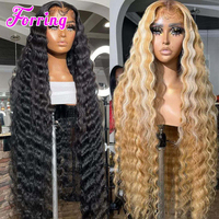 Wig Rambut Asli Manusia Pre Pluck Closure HD Lace, Wig Full Lace Front Tanpa Lem untuk Wanita Kulit Hitam, Wig Rambut Brasil Hd Lace Frontal
