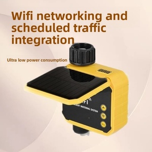 Solar-powered Low-consumption Wireless Wi-Fi Plastic Water Valve Flow-rate <b>Timer</b> Unlimited Battery Life Copper Head for Drip - Product Image 6