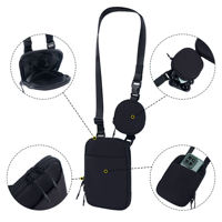 Hete Verkoop Waterdichte Verstelbare Mobiele Telefoon Tas Kleine Enkele Schouder Crossbody Tas Met Verwijderbare Sleutelzak Portemonnee