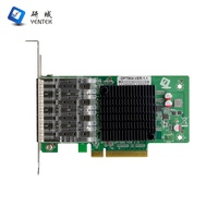 Tarjeta de red Ethernet Gigabit PCIe 8X PCIe 10000 8X de alta función PCIe 8X de alta velocidad 10 Gigabit NIC Chip 4*3,0 Mbps SFP para PC
