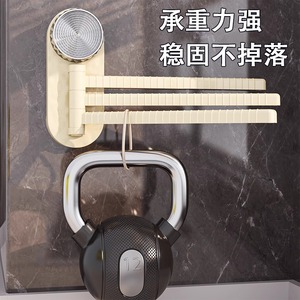 Bathroom and kitchen <b>hooks</b>, adhesive <b>hooks</b>, no-drill bathroom <b>hooks</b>, strong single-row wall-mounted traceless <b>hooks</b> towel rack - Product Image 1